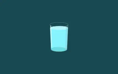 一杯清水 插画 矢量图 极简主义 2K