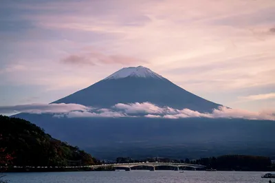 富士山晨景 富士山 湖景 日出 4K