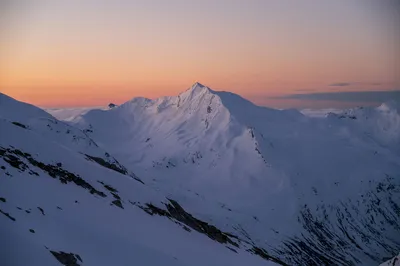 雪山日落 雪山 日落 自然风光 4K