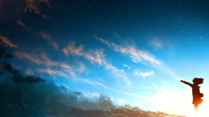 晨曦飞舞 日出 剪影 天空 1080P