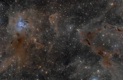 星云与星空 宇宙 天文摄影 蓝色调 4K