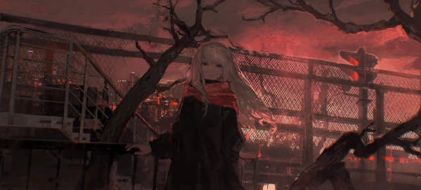 城市黄昏 城市 黄昏 红色 1080P
