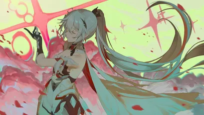 梦幻少女 动漫风格 梦幻场景 柔和色彩 4K