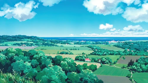 田园风光 田园 风景 动画 1080P