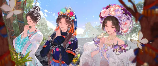 花间美人 古风 女性 花卉 2K