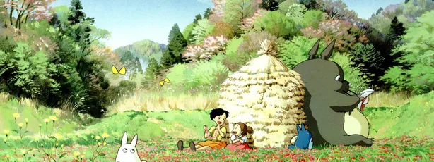 龙猫与小女孩 动画 自然风光 温馨场景 2K