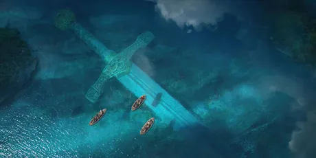 海底巨剑奇景 海底 巨剑 奇幻 8K