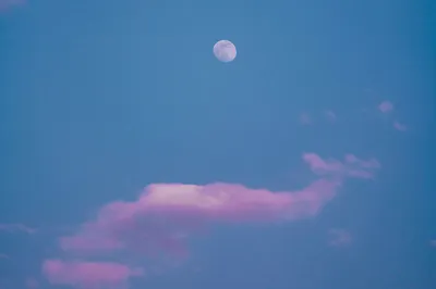 月下云霞 夜空 月亮 云彩 4K