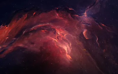 星云之美 宇宙 星云 红色 4K