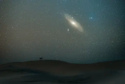 沙漠仰望星河 星空 沙漠 夜景 1080P