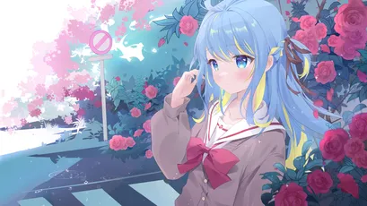 樱花少女 樱花 少女 校园 4K