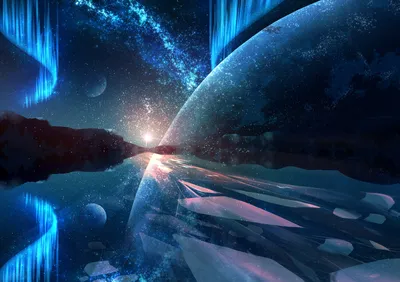 宇宙镜面 科幻 宇宙 镜面 4K