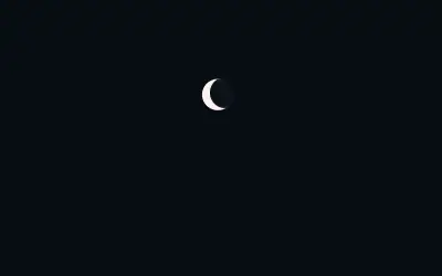 新月夜景 夜晚 月亮 黑暗 2K