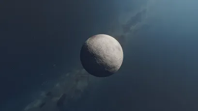月球特写 月球 太空 深蓝 4K