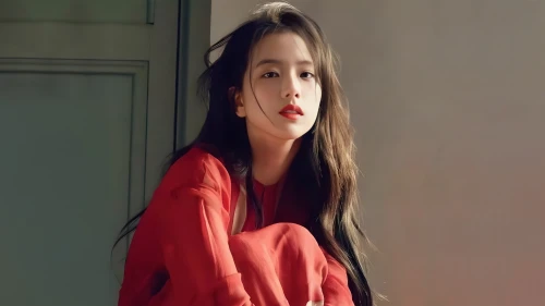 红衣少女的午后时光 人像摄影 少女 红色卫衣 4K
