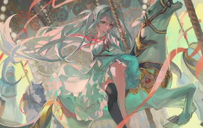 幻境少女 幻想 动漫风格 绿色调 2K