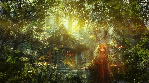 幽林中的神秘少女 幽林 神秘 少女 4K