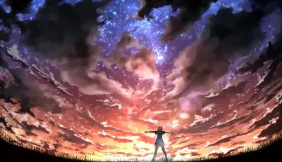 星空下的孤影 夜空 剪影 梦幻 1080P