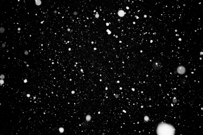 漫天飞舞的雪花 雪 冬天 黑白 8K