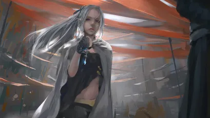 神秘女子持枪 科幻 女性角色 未来感 1080P