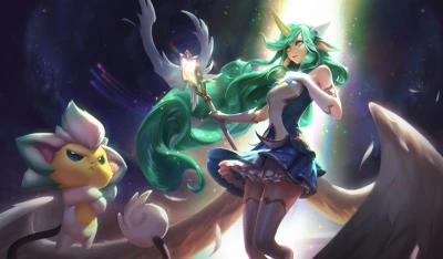 幻想世界中的精灵与小 幻想 角色 绿色 4K