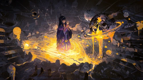 星河中的神秘女子 科幻 奇幻 宇宙 2K