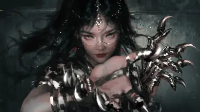 暗黑魔女持爪 奇幻场景 暗黑风格 金属利爪 4K
