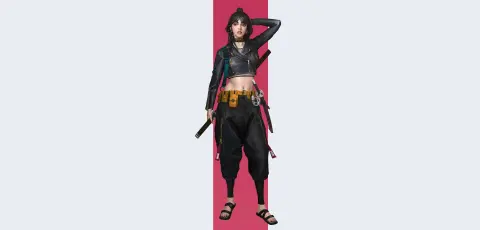 黑衣女武士角色 游戏角色 女性 武士 4K