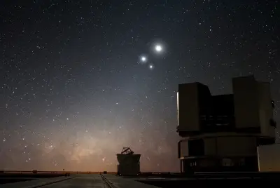 星空下的天文台 夜空 星星 天文台 4K