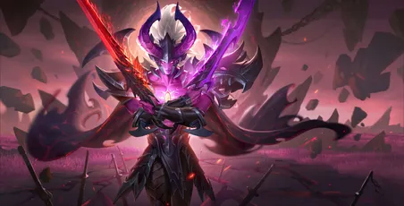 暗黑战士 暗黑风格 战士角色 紫色背景 8K