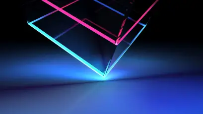 霓虹几何光效 科技感 未来主义 霓虹灯 4K
