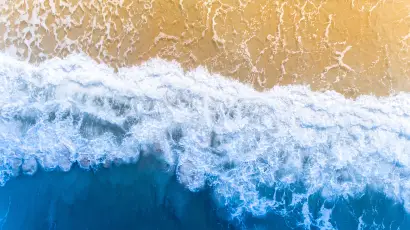 海浪拍打沙滩 海滩 海浪 自然风光 4K