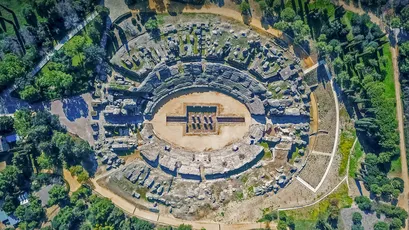 古罗马剧场遗址 古迹 遗址 圆形剧场 4K