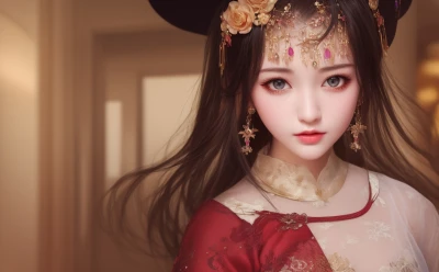 古典美人 古风 华丽服饰 精致妆容 SD
