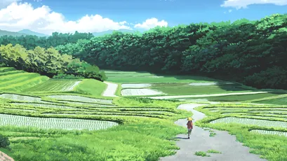 田园风光 田园 动画风格 绿色 1080P