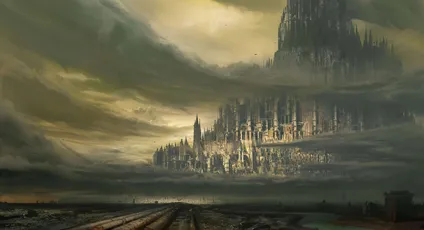 暗影城堡 奇幻 哥特式建筑 阴沉天空 4K