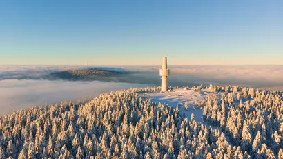 冬日晨曦山顶 冬季 自然风光 雪景 4K