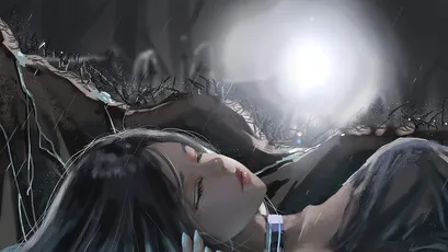 月下静眠 暗黑风格 月光 沉睡 8K