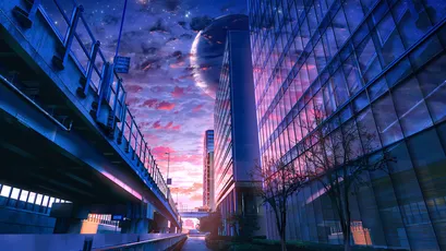 未来都市夜景 科幻 城市 霓虹 8K