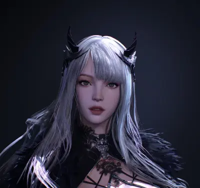 暗黑精灵战士 暗黑风格 精灵角色 黑色背景 2K