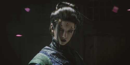黑暗中的神秘人物 黑暗 神秘 传统服饰 4K