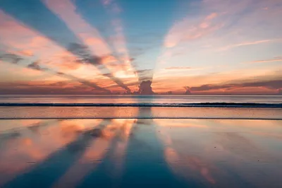 日落海面光束 日落 海景 光束 SD