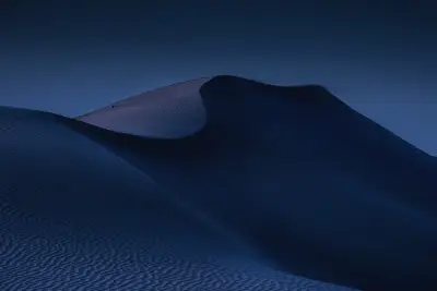 夜幕下的沙丘 沙漠 沙丘 夜晚 2K