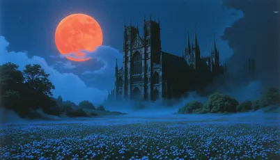 月夜古堡 夜晚 城堡 梦幻 1080P