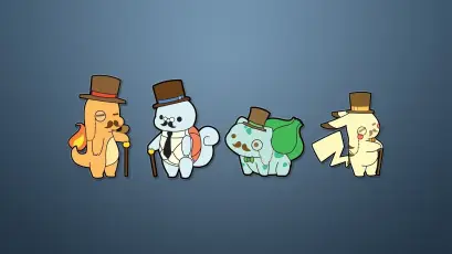 卡通动物角色 卡通 动物 帽子 1080P