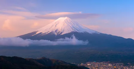 富士山晨曦 富士山 自然风光 雪山 4K