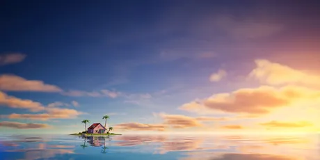 孤岛夕阳 孤岛 热带风光 日落 1080P