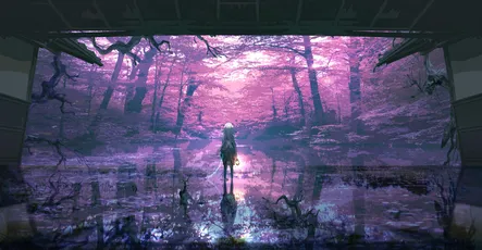 梦幻森林 幻想 粉色 自然 8K