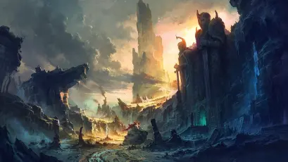 末日废墟曙光 奇幻场景 废墟 末日 1080P