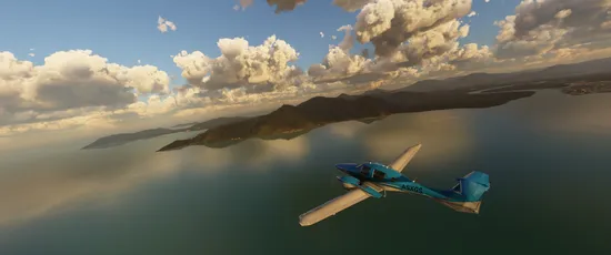 蓝天翱翔 飞行 飞机 蓝天白云 4K